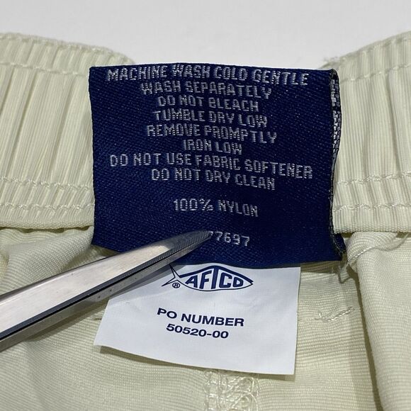 AFTCO Everyday Shorts Nylon Active Fit UPF 50 Mens 42x9 Bone Cream Fishing Beach - Picture 9 of 11